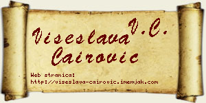 Višeslava Čairović vizit kartica